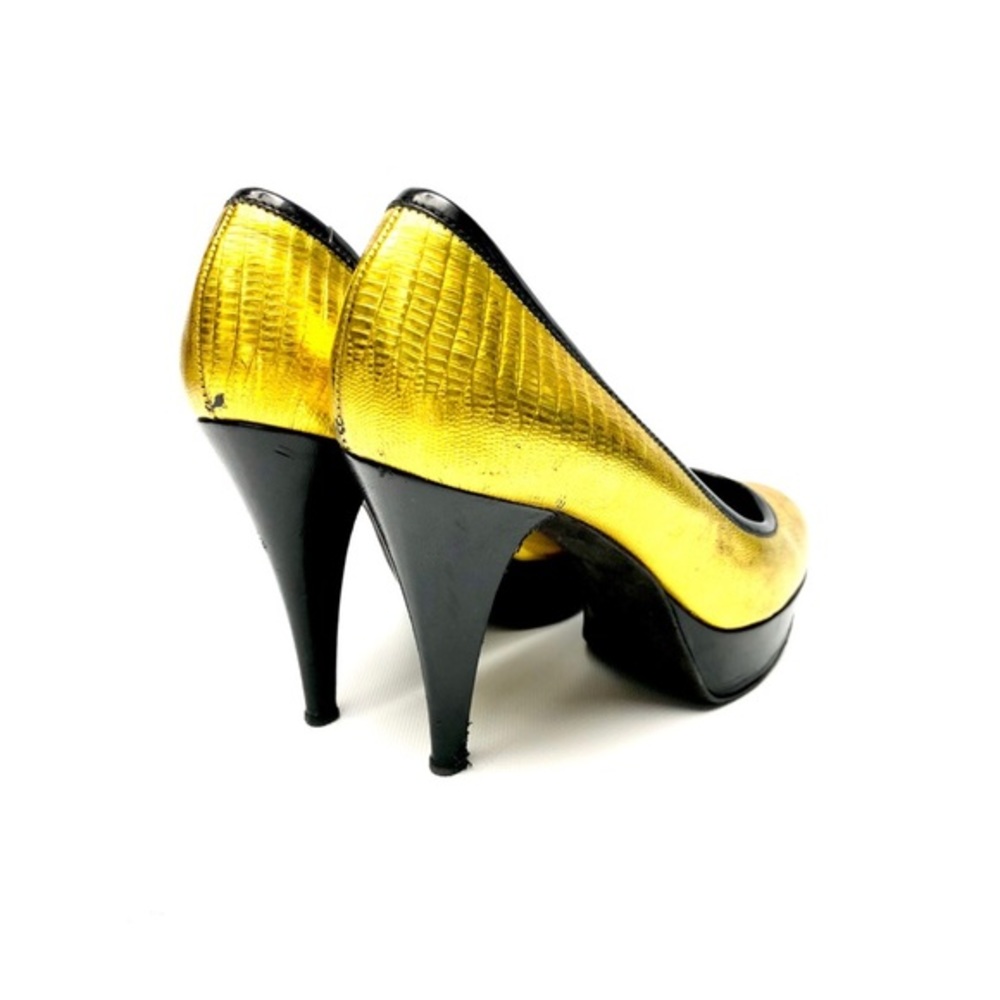 Alejandro Ingelmo Yellow Metallic Heels - Picture 4 of 10